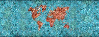 Фотообои BRICKS MAP 3, KIDS, Factura Фотообои BRICKS MAP 3, KIDS, Factura